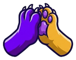 Respect icon — paws in a high-five