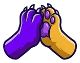 Respect icon — paws in a high-five