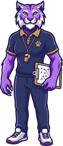 Wildcats coach mascot illustration